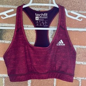 Red sports bra